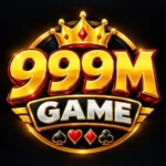 999M GAME logo with golden crown and bold metallic gold lettering